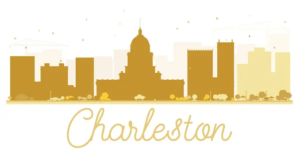 Charleston City silhouette dorée . — Image vectorielle