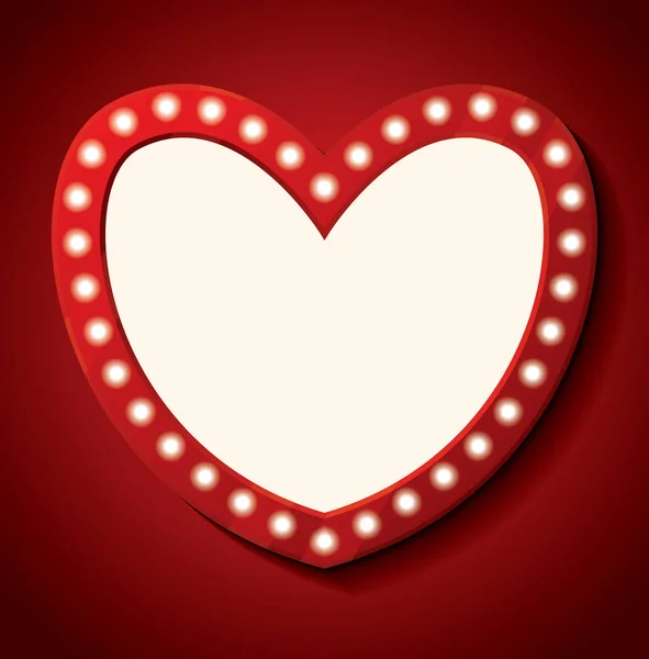 Glückwunschkarte zum Valentinstag. Leeres Herz. — Stockvektor