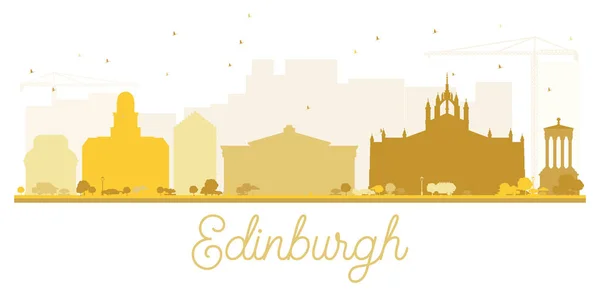 Edinburgh city skyline goldene silhouette. — Stockvektor