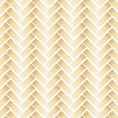 Chevron beyaz zemin üzerine altın deseni.