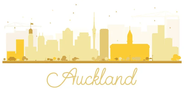 Auckland City skyline altın siluet. — Stok Vektör