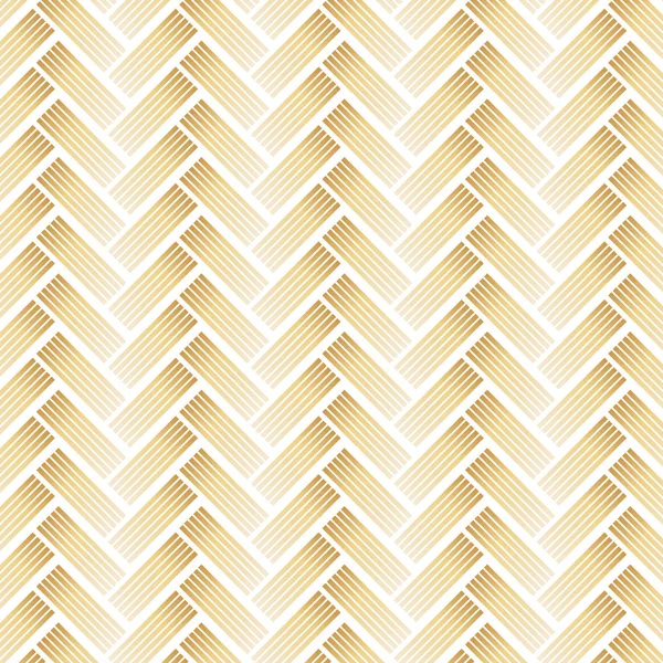 Padrão dourado com Chevron em fundo branco . — Vetor de Stock