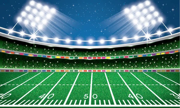 Amerikan Futbol Stadyumu. Arena. Vektör çizim.