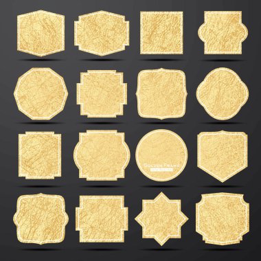 Altın çerçeve kümesi.