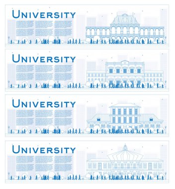 Üniversitesi Eğitim afiş kümesi anahat.