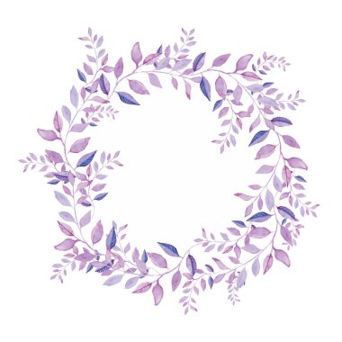 Çiçek çelenk beyaz arka plan üzerinde izole.