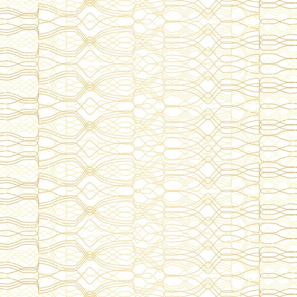Modello geometrico dorato su sfondo bianco . — Vettoriale Stock