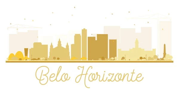 Belo Horizonte City skyline silhouette dorata . — Vettoriale Stock