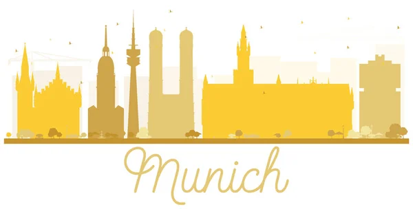 Ciudad de Munich skyline silueta dorada . — Vector de stock