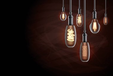 Edison Light Bulb. Vector Illustration. clipart