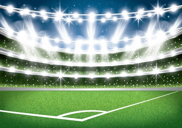 Γήπεδο ποδοσφαίρου. Ποδοσφαιρική αρένα. — Διανυσματικό Αρχείο