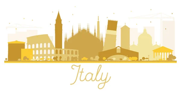 Italia skyline silueta dorada . — Archivo Imágenes Vectoriales