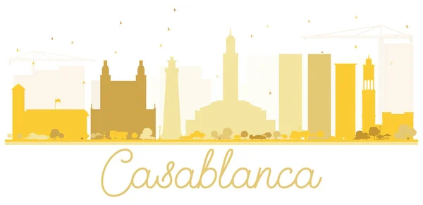 Casablanca City skyline silueta dorada . — Vector de stock