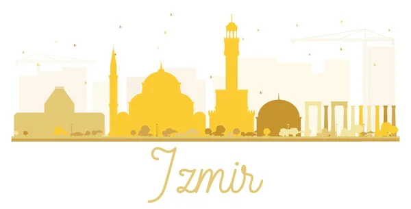 Izmir City silhouette dorée . — Image vectorielle