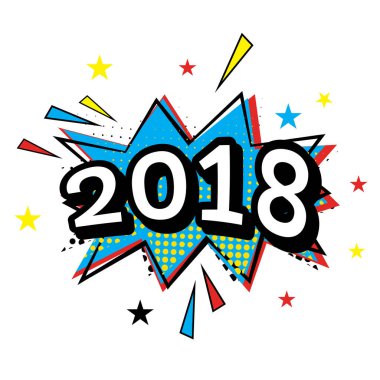 2018. Pop sanat tarzı komik metin.