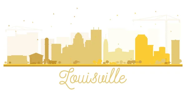 Silhouette dorée de la ville de Louisville . — Image vectorielle