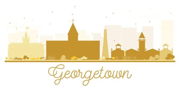 Georgetown City skyline silueta dorada . — Vector de stock