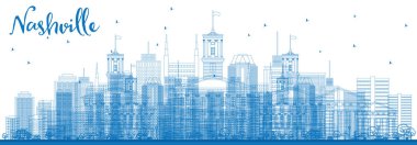 Anahat Nashville manzarası ile mavi binalar.
