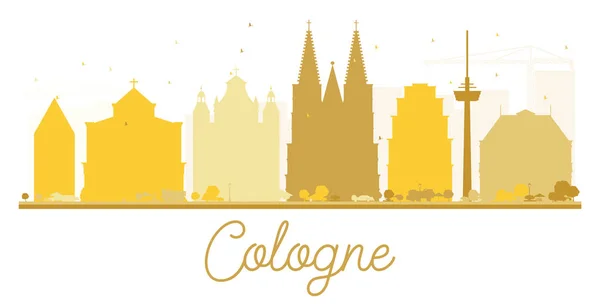 Ciudad de Colonia skyline silueta dorada . — Archivo Imágenes Vectoriales