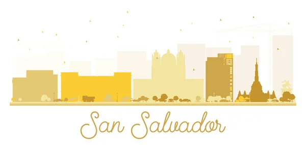 San Salvador City skyline golden silhouette. — Stock Vector