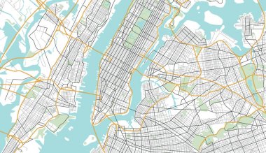 New York şehir haritası illüstrasyonu.
