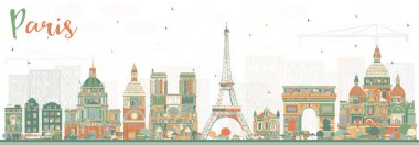 Paris manzarası ile renk yerler.