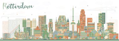 Rotterdam Hollanda manzarası renkli binalar.
