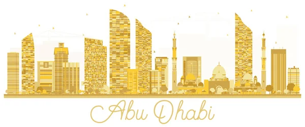 Abu Dhabi City skyline silueta dorada . — Vector de stock