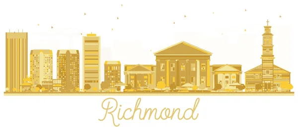 Richmond City skyline golden silhouette. — Stock Vector