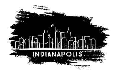 Indianapolis Indiana ABD şehir manzarası siluet.