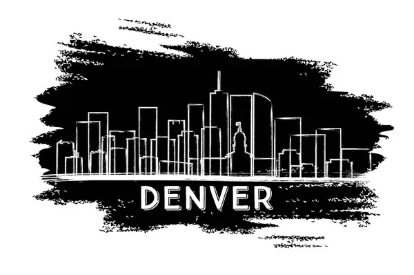 Denver Colorado États-Unis City Skyline Silhouette . — Image vectorielle