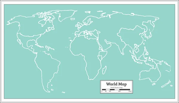 Mapa del mundo retro . — Vector de stock