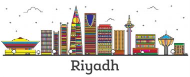 Anahat Riyad Suudi Arabistan şehir manzarası renkli binalar olduğunu