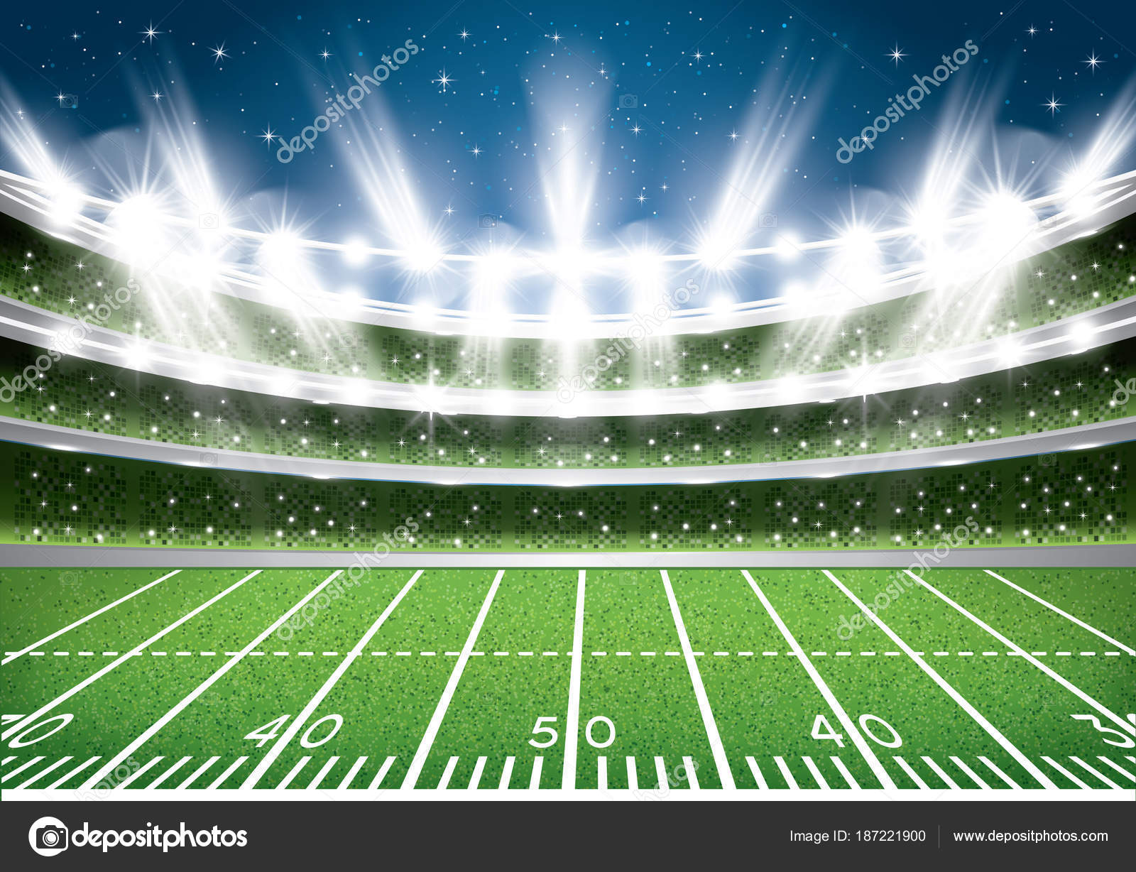 アメリカン フットボール スタジアム アリーナ. — ストックベクター © booblgum 187221900