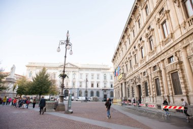 La Scala Meydanı anıt Leonardo da Vinci, City Hall (P ile