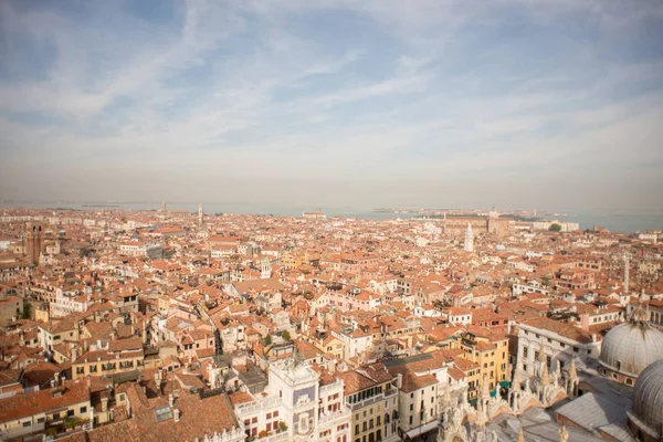 Venetië. Luchtfoto van het Venetië met het San Marcoplein — Stockfoto