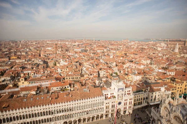 Venetië. Luchtfoto van het Venetië met het San Marcoplein — Stockfoto