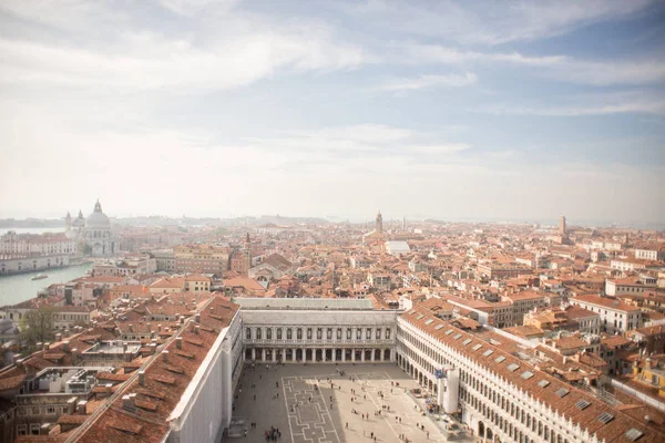 Venetië. Luchtfoto van het Venetië met de basiliek — Stockfoto