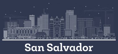 Beyaz Binalarla San Salvador Şehri Skyline.