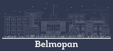 Belmopan Belmopan Şehri Beyaz Binalı Skyline.