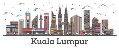Renk Binaları ile Ana Hattı Kuala Lumpur Malezya City Skyline 