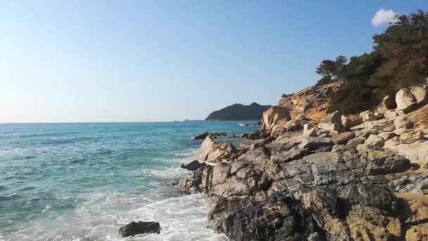 Sardenha Itália Cala Monte Turno Beach — Vídeo de Stock