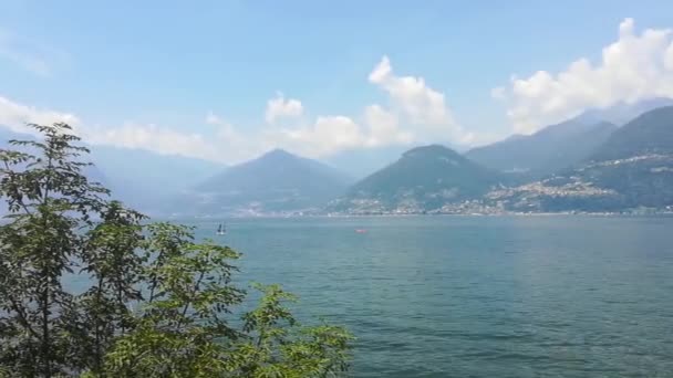 Colico Stad Comomeer Aan Het Noorden Van Italië — Stockvideo