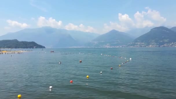 コロコ市イタリア北部のコモ湖 — ストック動画