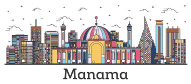 ?? anama?? a City Skyline with Color Buildings Isola