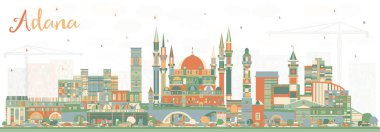 Adana Türkiye Renk Binalarıyla Gökdelen Kenti.