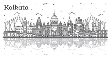 Kolkata Hindistan 'da Tarihi Binalar ve R ile Skyline