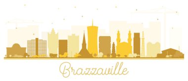Brazzaville Kongo Cumhuriyeti Golde ile Skyline Silueti
