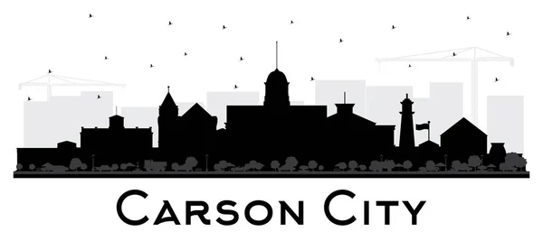 Silueta Carson City Nevada City Skyline con edificios negros — Vector de stock