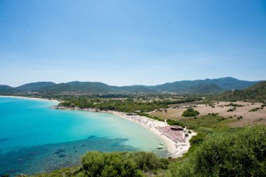 Sardunya 'da. İtalya. Cala Monte Turno ve San Pietro Plajları.
